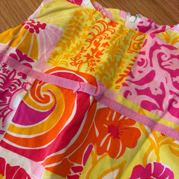 Lilly Pulitzer Pink and Yellow Patchwork Kids Dress - Picture 2 of 5